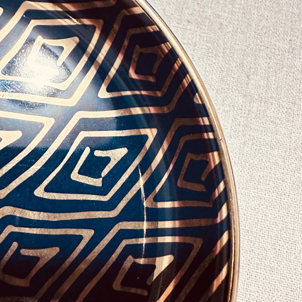 Threshold | Trinket Dish | Navy & Gold Trinket Dish - Picture 4 of 6